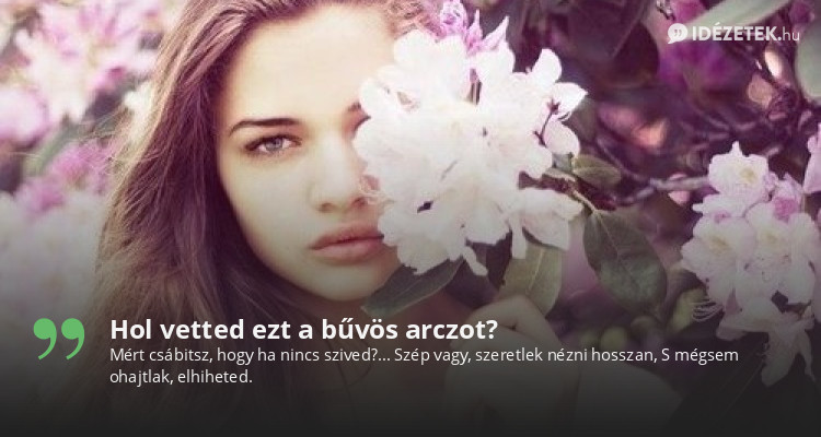 Hol vetted ezt a bűvös arczot?