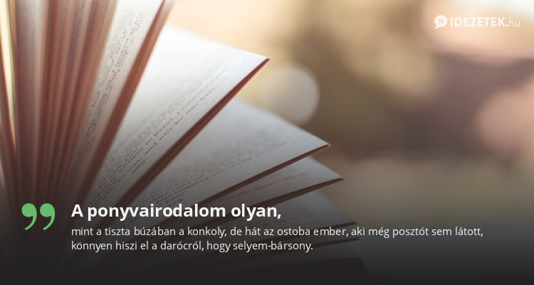 A ponyvairodalom olyan,