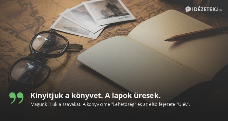 Kinyitjuk a könyvet. A lapok üresek.