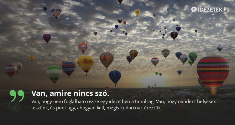 Van, amire nincs szó.