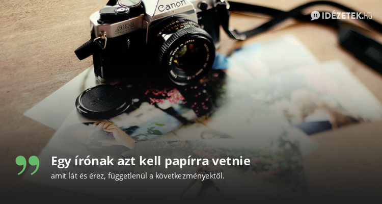 Egy írónak azt kell papírra vetnie